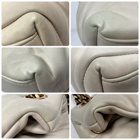 YSL Yves Saint Laurent Puffer Lambskin Leather Shoulder Bag Purse Crossbody - Picture 10 of 10